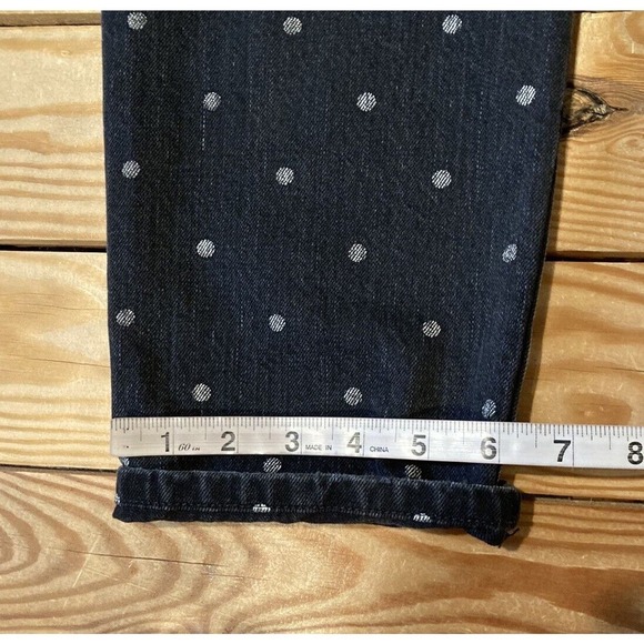 Current Elliot Polka Dot Slim Straight Leg Jeans Size 28 Women’s Black - Picture 8 of 8
